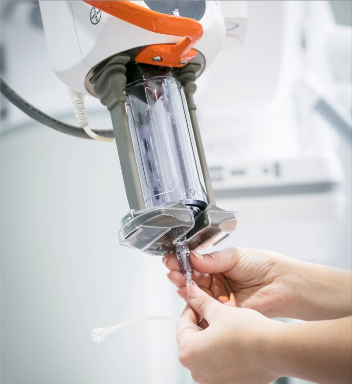 Medrad<sup>®</sup> Mark 7 Arterion injector close up